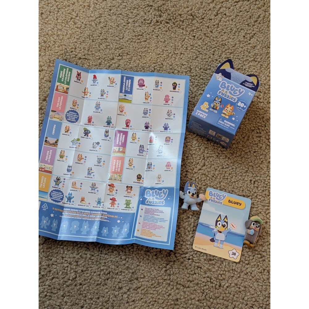 Bluey Fuzzies Surprise Two Pack New Open Box Snickers 08 Bluey 38